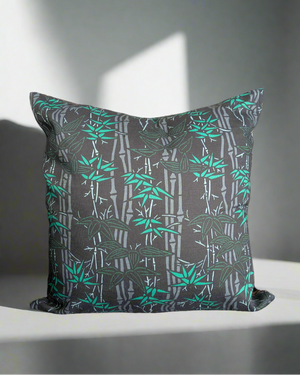 Bamboo Grove Pillow - Neon (Cotton-Linen)