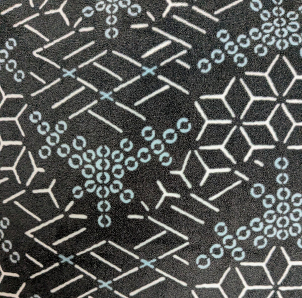 Zigzag Pillow - Teal/White (Soft Velvet)