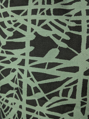 Bamboo Grid Throw Pillow - Light Green/Green (Cotton-Linen)