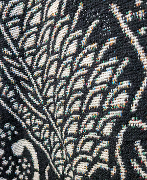 Jacquard Woven Blanket - Koi (Dark Blue/White)