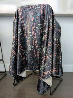 Sherpa Blanket - Bamboo Grove (Retro)
