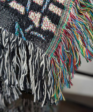 Jacquard Woven Blanket - Bamboo Grove (Retro)