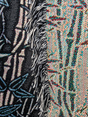 Jacquard Woven Blanket - Bamboo Grove (Retro)