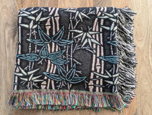Jacquard Woven Blanket - Bamboo Grove (Retro)