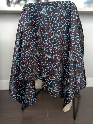 Sherpa Blanket - Zig Zag (Teal/Blue/White)