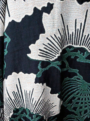 Jacquard Woven Blanket - Pine (Green/White/Black)