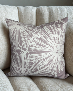 Radiance Throw Pillow - Silver/Lavender (Cotton-Linen)