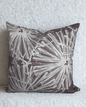 Radiance Throw Pillow - Silver/Purple (Cotton-Linen)
