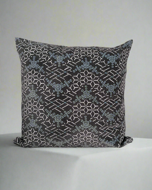 Zig Zag Pillow - Teal/White (Soft Velvet)