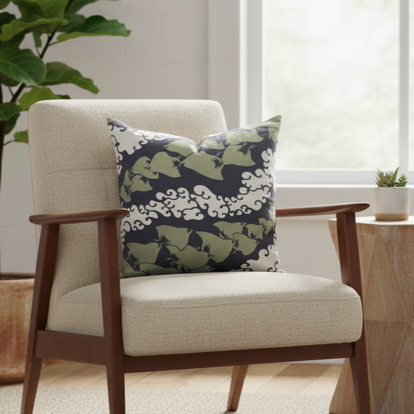 Aloft Pillow - Green (Cotton-Linen)