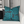 Modern Peony Throw Pillow - Teal (Cotton Linen)