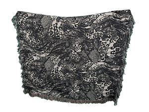 Jacquard Woven Blanket - Koi (Dark Blue/White)