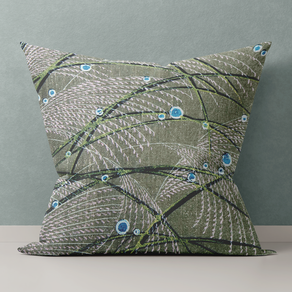 Cotton Linen Throw Pillow - Marsh Light Green