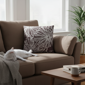 Radiance Throw Pillow - Silver/Purple (Cotton-Linen)