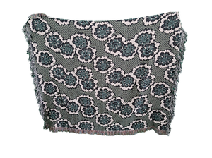 Jacquard Woven Blanket - On the Dot (Teal/Green)