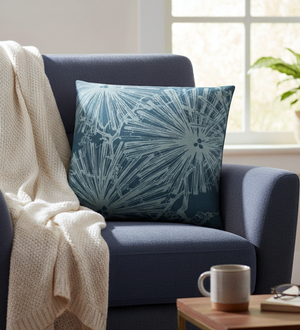 Radiance Throw Pillow - Light Blue/Blue (Cotton-Linen)