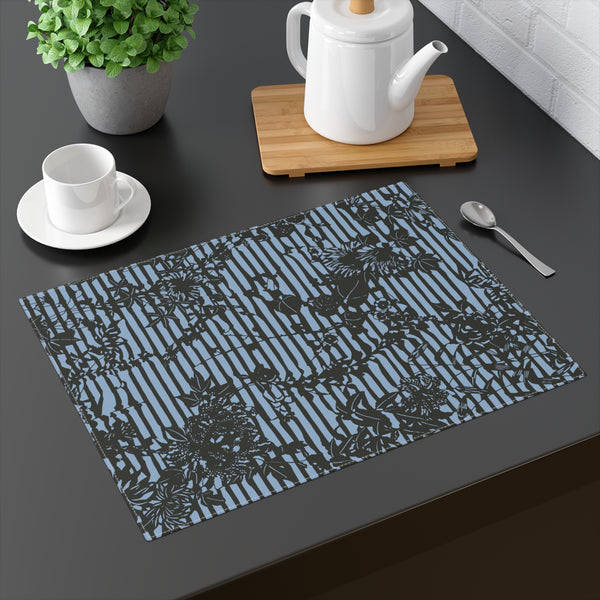 Trellis Placemat - Black/Blue