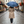 Modern Peony Umbrella - Blue